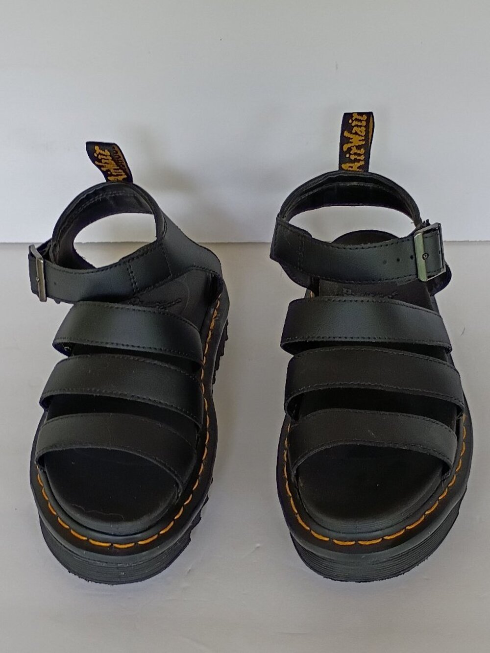 Dr. Martens Blaire Leather Sandals Black Size 8 EUC